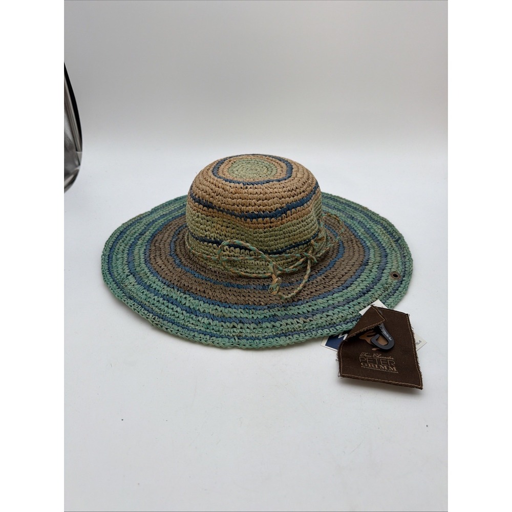 Peter Grimm True Character Multi color rafia hat one size